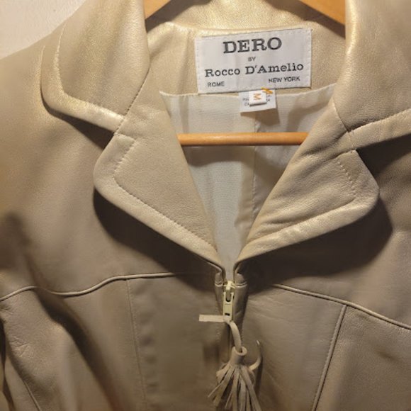 Vintage Italian Leather Jacket Dero by Rocco D'Amelio - Picture 2 of 9